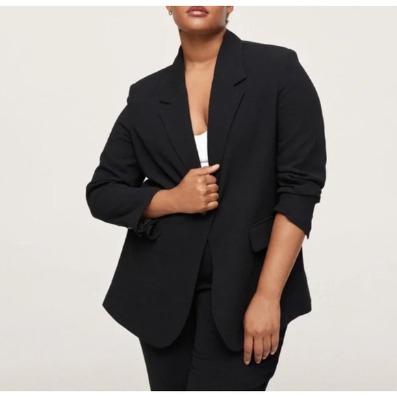 Everlane Jackets & Coats Nwt Everlane Easy One Button Blazer In Black Lyocell Poshmark